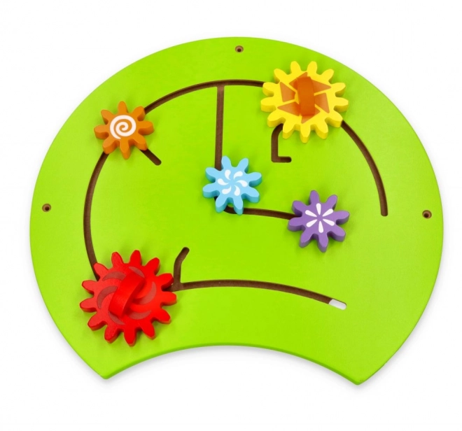 Houten wandmontessori paneel - rups