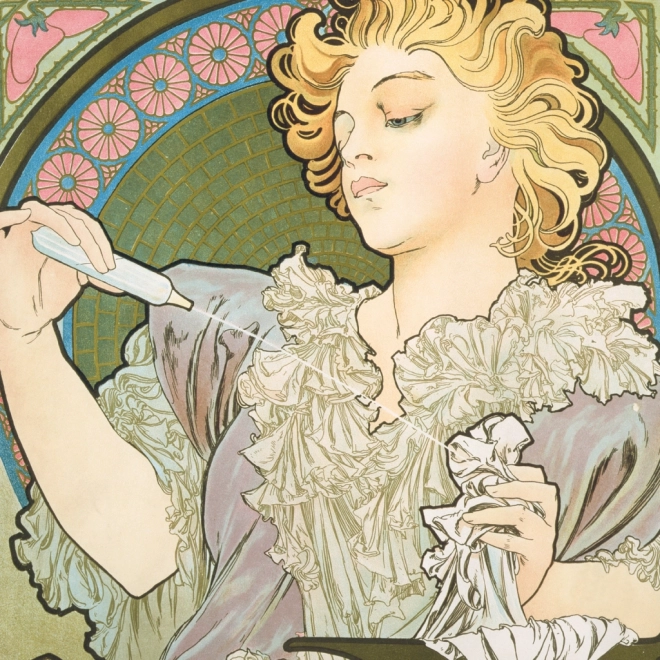 Notitiekalender Alfons Mucha 2025, 30 × 30 cm