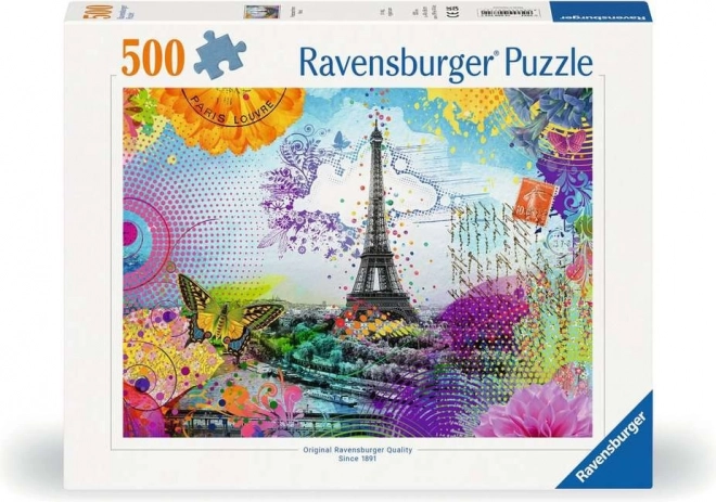 Puzzel Ansichtkaart uit Parijs 500 stukjes van Ravensburger
