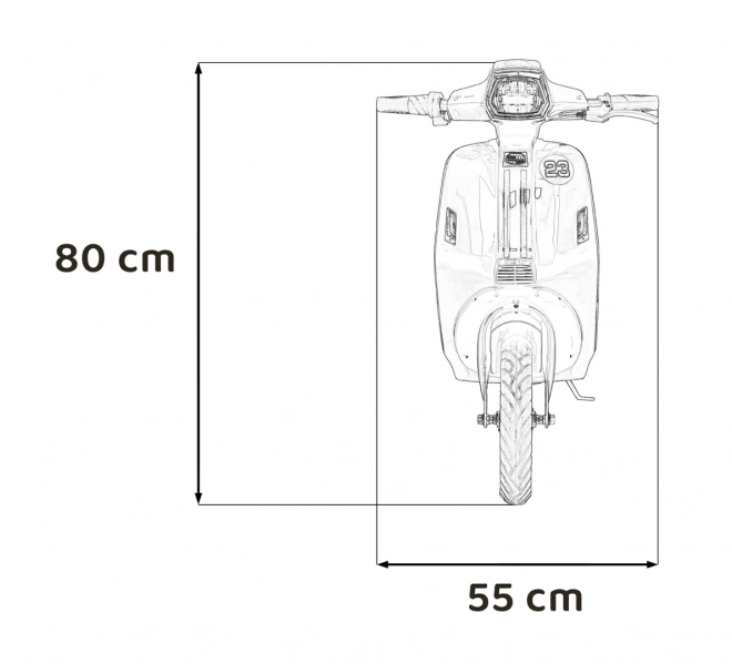 Elektrische Kinder Scooter Retro 23 blauw