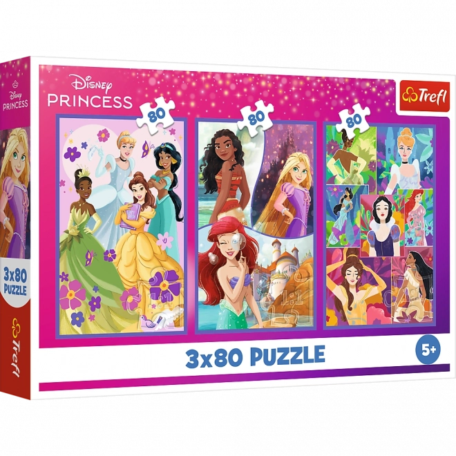 Puzzel 3x80 Disney Prinsessen Vrienden Trefl
