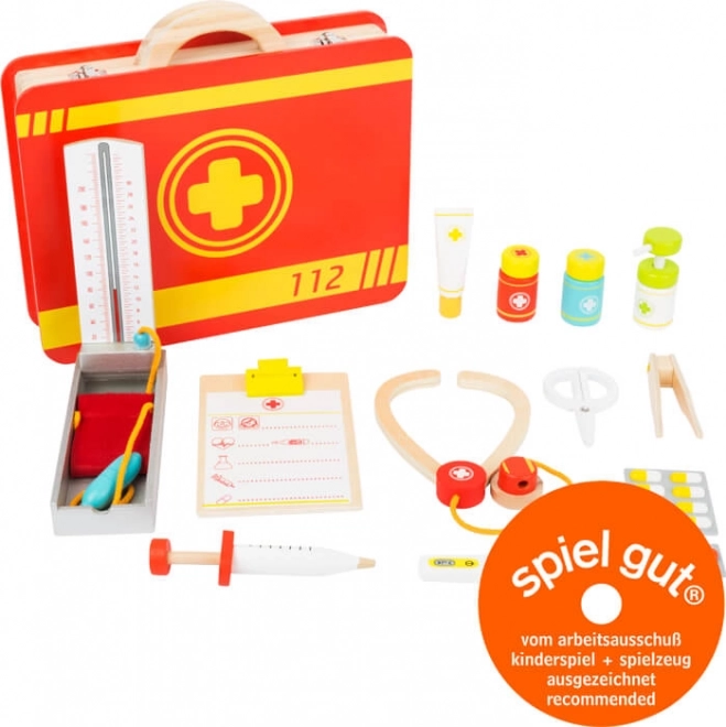 small foot reddingsset in koffer – houten doktersset voor kinderen