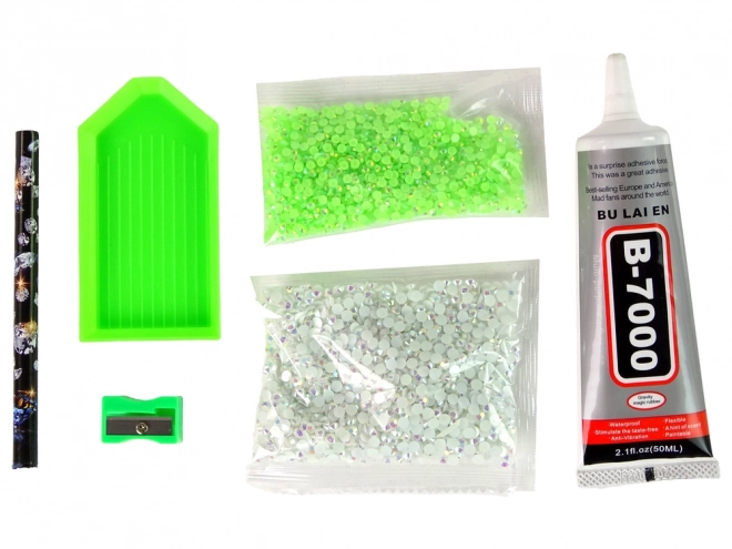 Creatieve set DIY Diamanten Eenhoorn Groen