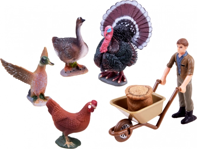 Complete set met dieren en boer