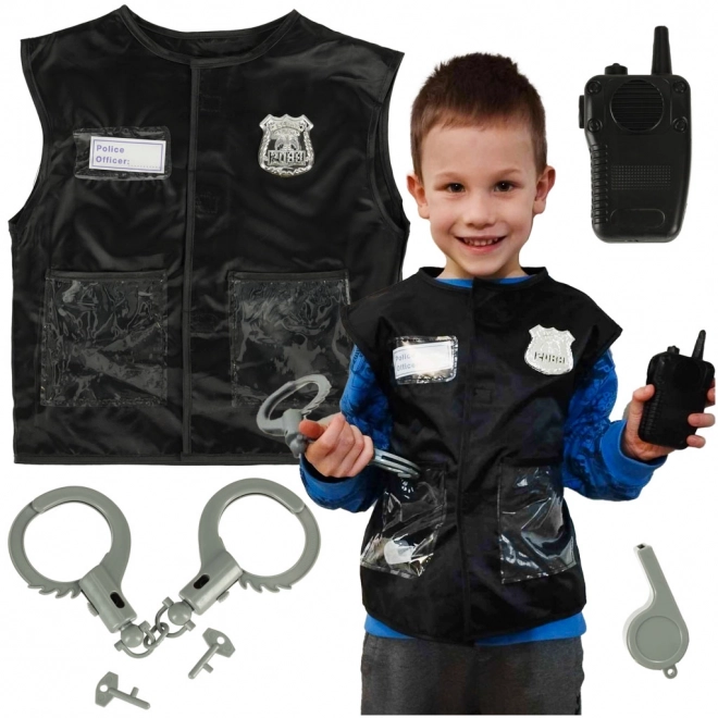 Kindercarnavalskostuum politieagent 3-8 jaar
