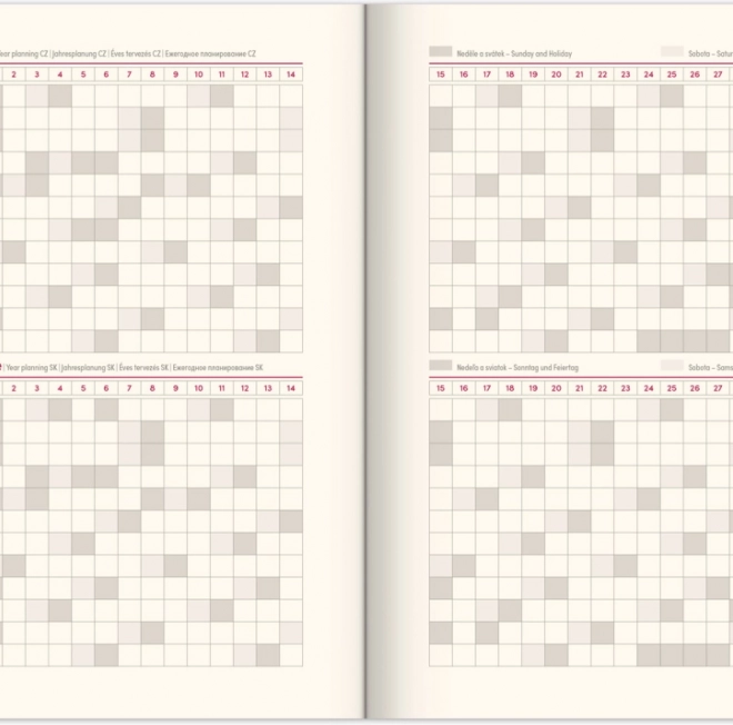 Notique Wekelijkse agenda zwart-goud 2026