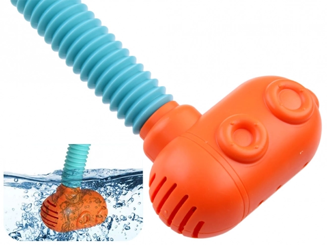 Vrolijke badspeelgoed giraf met waterdouche-effect