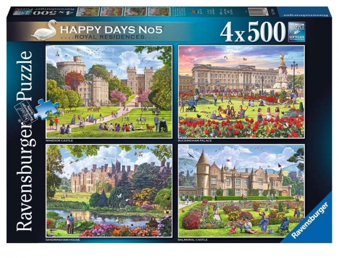 Ravensburger puzzel Koninklijke residenties Verenigd Koninkrijk 4x500 stukjes