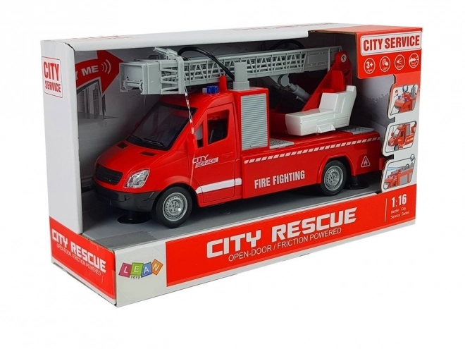 Brandweerwagen met wrijvingsaandrijving 1:16