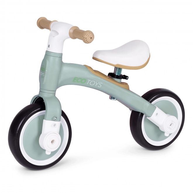 Balansfiets met pedalen - training zijwieltjes 3in1 ECOTOYS – Groene
