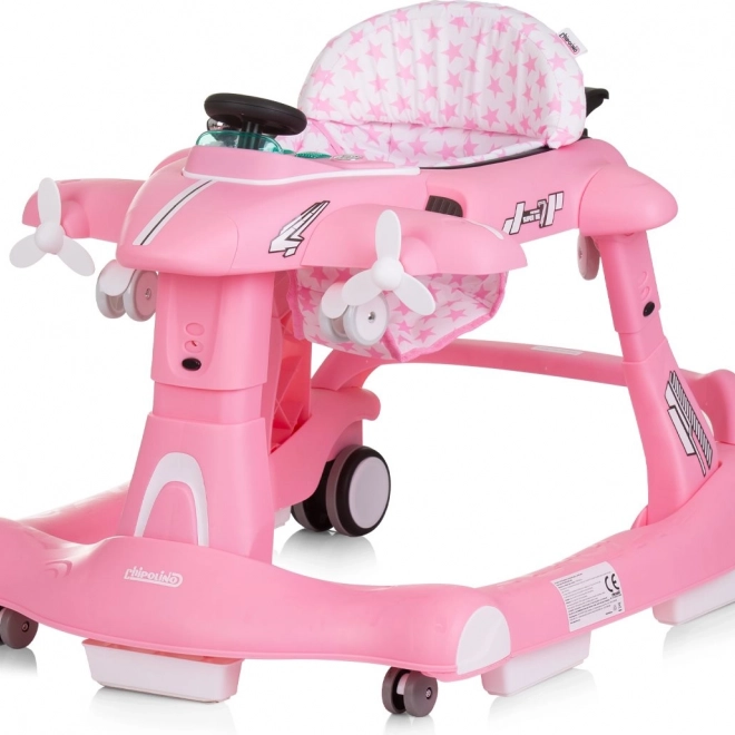 Loopstoeltje 3-in-1 Vliegtuig Roze