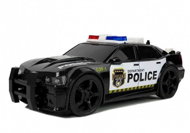 Politiewagen 1:20 Aandrijving Wrijving Geluidseffecten Zwart