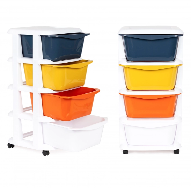 Handige organizer met 4 uitschuifbare plastic laden