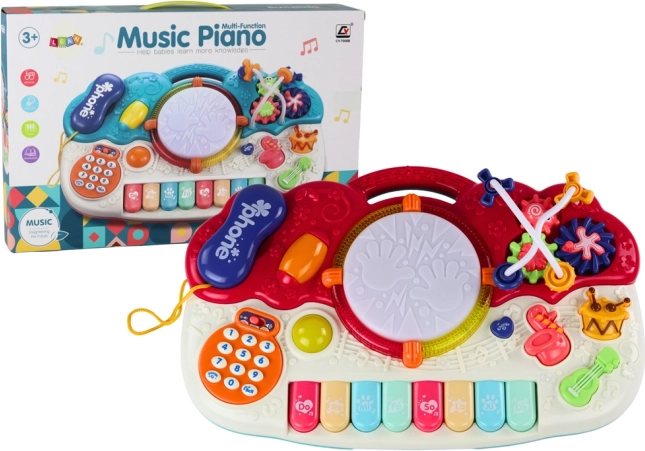 Educatieve muzikaal pianootje met trommel voor kinderen