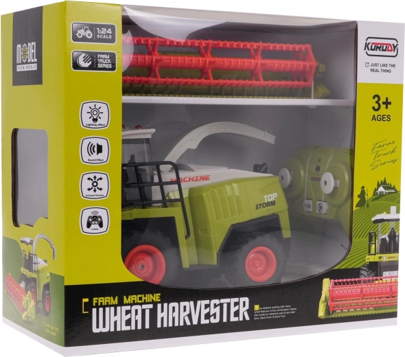 Lichten en geluiden zoals bij een echte maaidorser