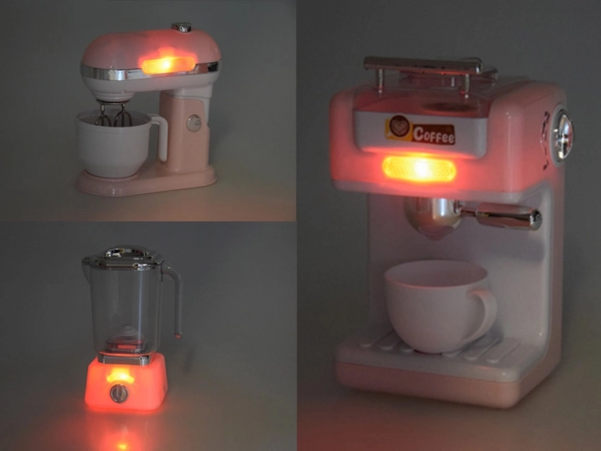 Set kleine huishoudelijke apparaten om mee te spelen mixer mixer broodrooster koffiezetapparaat ZA5204