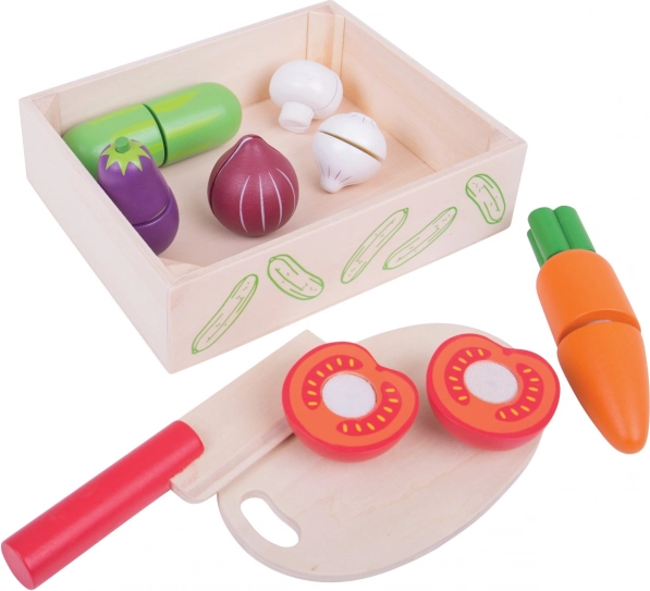 Snijgroenten in doos BIGJIGS TOYS