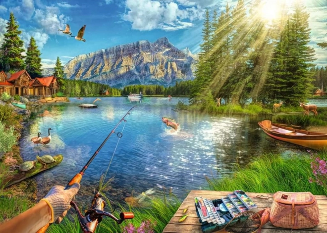 Puzzle RAVENSBURGER Leven aan het meer 1000 stukjes