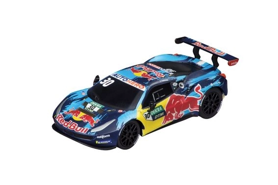 Auto Carrera GO!!! Ferrari 488 GT3 Red Bull plastic 11cm op kaart