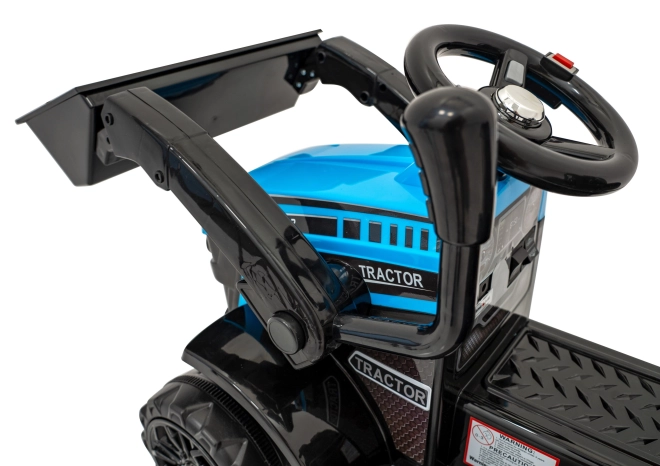 Kinder elektrische tractor met schuifblad – Blauw
