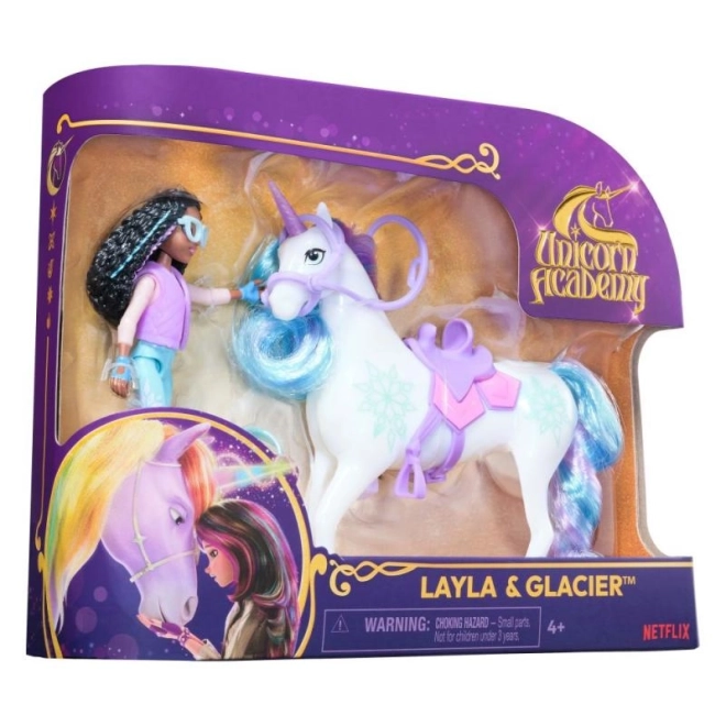 Unicorn Academy figuren 11 cm Layla en Glacier