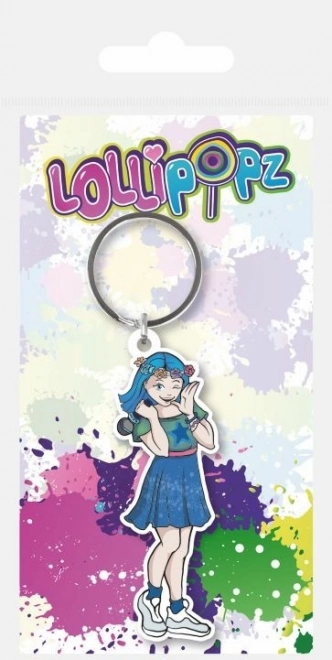 Lollipopz sleutelhanger rubber blauw