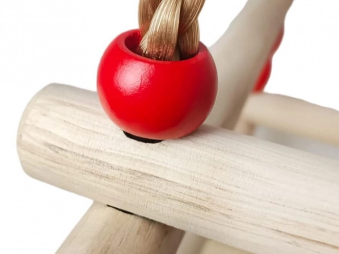 Kinder tuin schommel met houten leuning