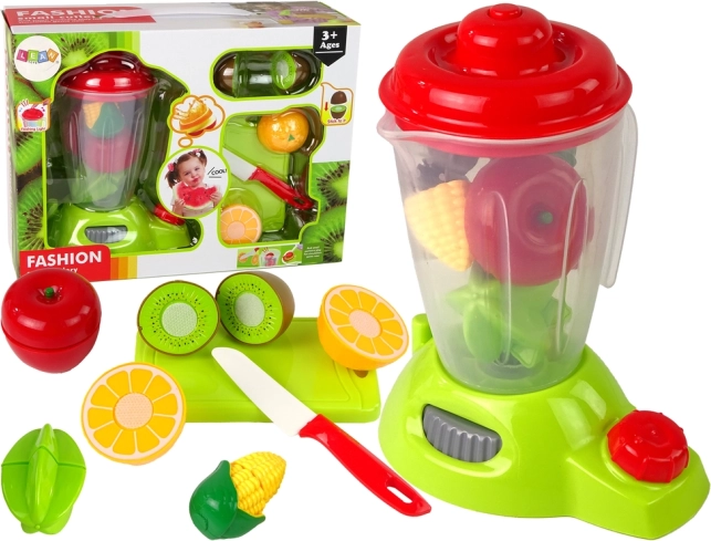 Kinderblender met fruit met klittenband, met licht en geluiden