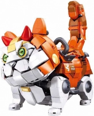 Sluban mechanische kat Pleyerid oranje bouwset