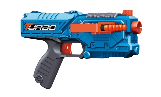 Blaster Turbo mini met uittrekbare lader + 10 stuks munitie
