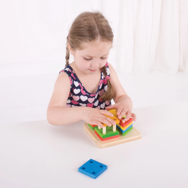 Stapelen van kleurrijke vormen Bigjigs Baby