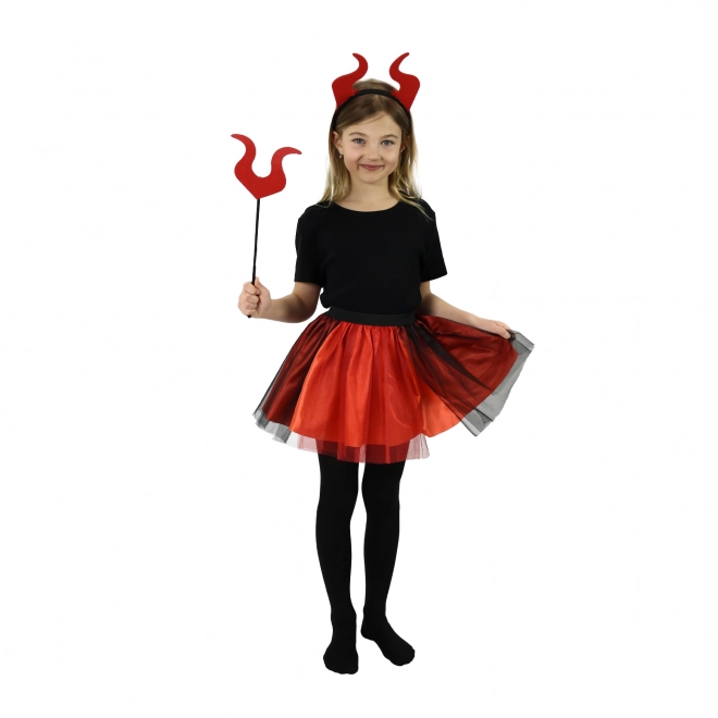 Schattig duiveltje kostuum met tutu rok en accessoires