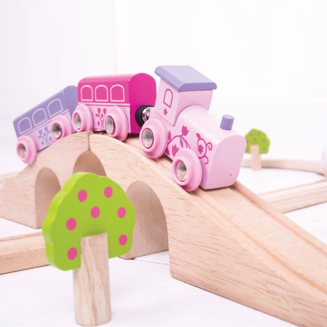 Bigjigs Rail Houten Treinbaan Acht voor Prinsessen 35 Delen