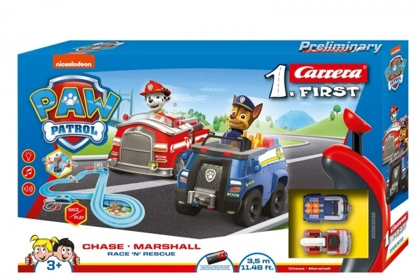 Eerste Paw Patrol Race N Rescue 3,5m racebaan