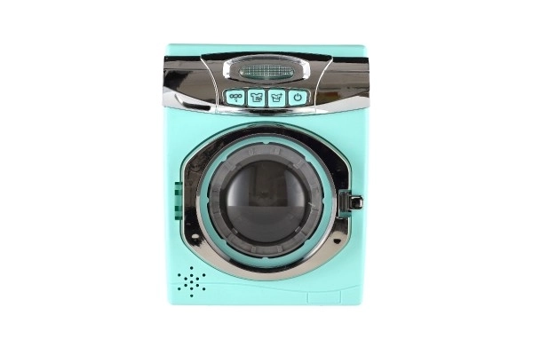 Turquoise wasmachine met geluidseffecten en lichteffecten