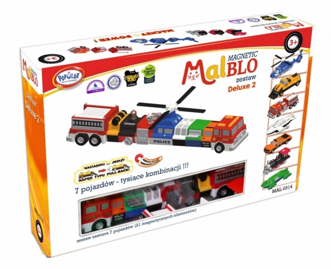 Malblo Magnetische voertuigen deluxe 2 set