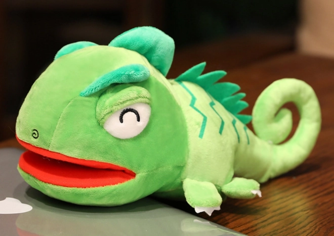 Pluchen Groene Drakenhandpop 30 cm