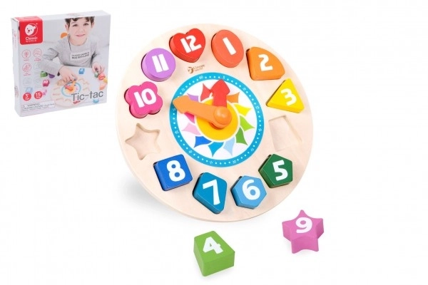 Houten educatieve klok
