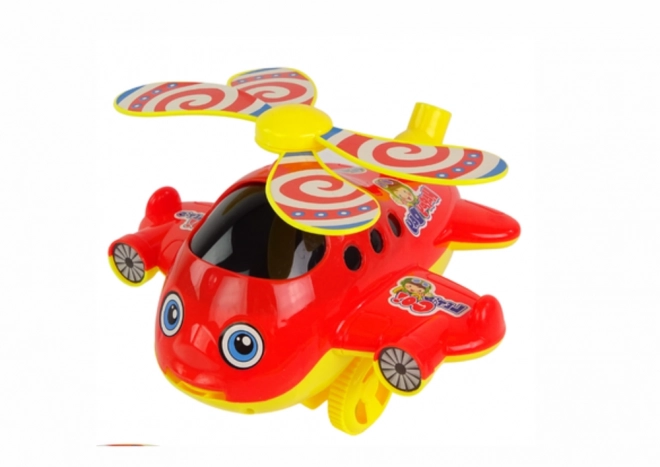 Vrolijke speelgoedhelikopter met stok