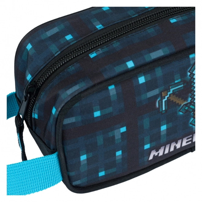 Minecraft 2 set blauwe bijl en zwaard etui en zak