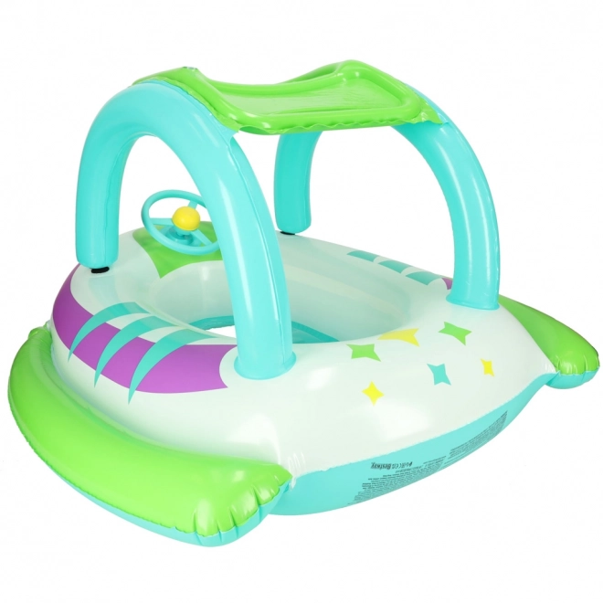 Opblaasbare kinderboot met stuur en zonnescherm Bestway