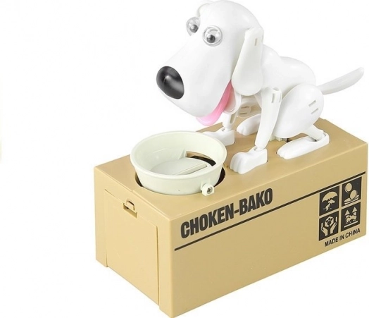 Witte honden-spaarpot