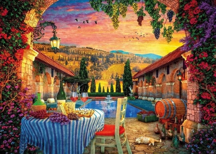 GIBSONS Puzzel Zonsondergang in Toscane 1000 stukjes