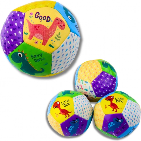 Set van zachte ballen dinosaurussen 9 cm 3 stuks