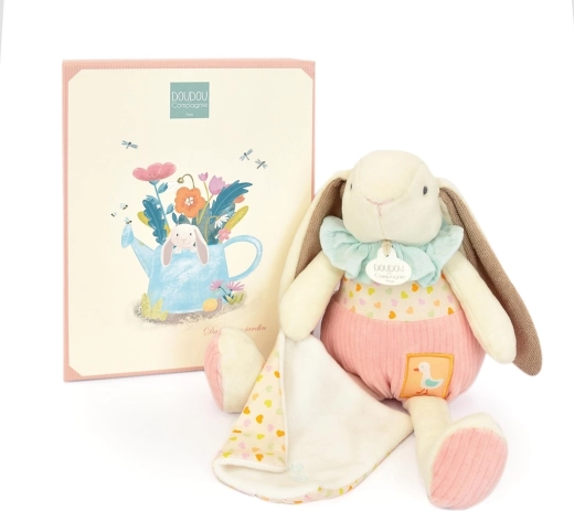Cadeauset Konijntje Ciboulette met dekentje 28 cm