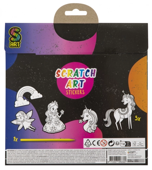 Kras-Uit-Stickers XXL 5 stuks