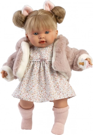 Llorens Alexandra realistische pratende pop met geluiden, zacht lichaam 42 cm