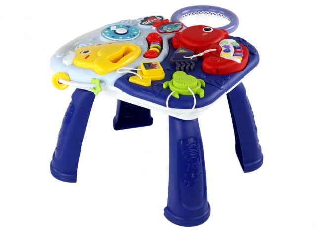 Educatieve Tafel 2v1 Zee Dieren Piano Klok Basketbal Ballen