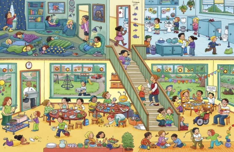 Levendige kleutersfeer