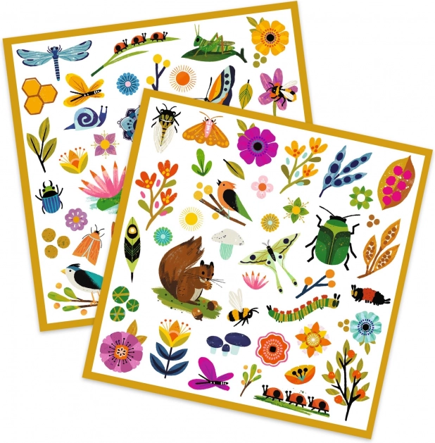 Djeco stickers in de tuin